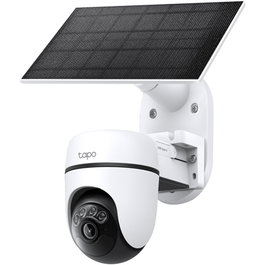 TP-Link Tapo TC90 KIT Cámara de Videovigilancia 2K 3MP con Panel Solar, Visión Nocturna a Color, Detección Inteligente, 360°
